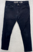 Levis Strauss Signature Jeans Men Size 32x31 Skinny S26 Black Denim Pants - $15.83