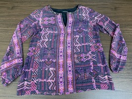 Nanette Lepore Women’s Multi-Color Long Sleeve Blouse - Size 2 - £6.37 GBP