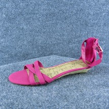 Merona  Women Ankle Strap Sandal Shoes Pink Fabric Size 9 Medium - £15.81 GBP