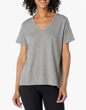 Tasc Performance Womens S St. Charles V-Neck Shirt Heather Gray Organic UPF50 - $27.95