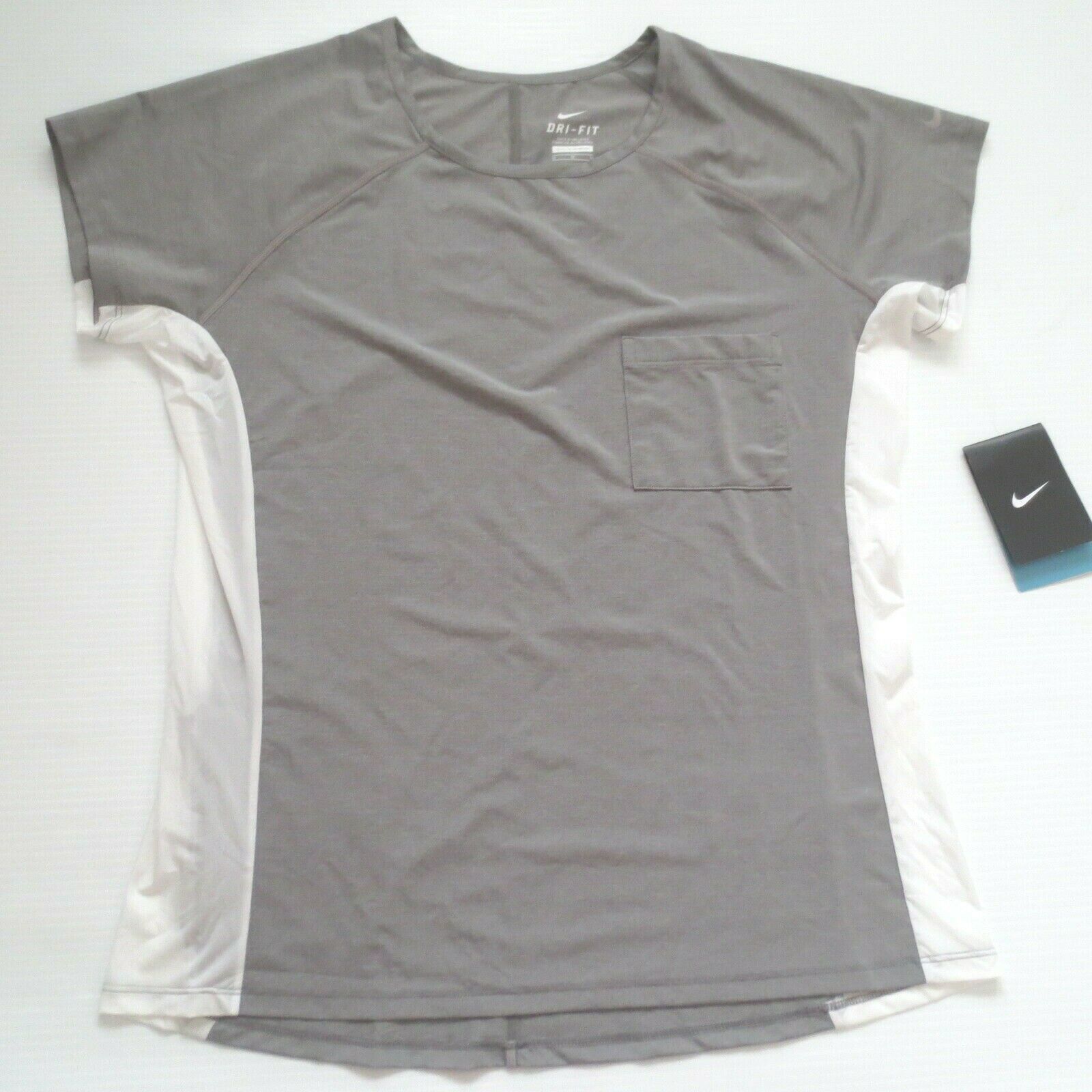 Primary image for Nike Women Reflective Short Sleeve Shirt - 618106 - Gray 265 - Size M - NWT