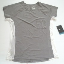 Nike Women Reflective Short Sleeve Shirt - 618106 - Gray 265 - Size M - NWT - £19.90 GBP