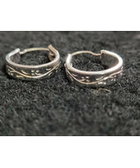 Ladies Silver color Pierced Earrings Pretty Dressy Loop - £11.87 GBP