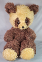 Vintage Brown Panda Bear Plush Stuffed Animal Qinling 26in 1960s Rare - £51.38 GBP