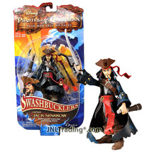 Year 2008 Pirates of the Caribbean Swashbucklers 5&quot; Figure CAPTAIN JACK SPARROW - £35.39 GBP