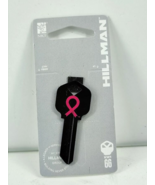 Hillman House &amp; Office Key Blanks KW166 Pink Ribbon Design Black 1 CT - $6.14