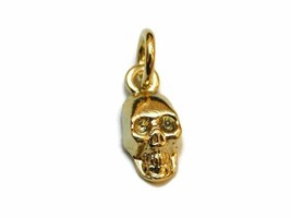 Skull #10 Charm Pendant 14k Yellow Gold!! - £102.29 GBP