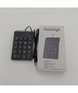 HoluSigh Computer keypads USB Numeric Keypad, 18-Key Number Pad, Black  - $25.92 CAD