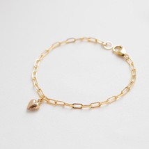 Gold Filled Heart-shaped Bracelet Handmade  Jewelry Boho Charms Bracelets Vintag - £71.02 GBP