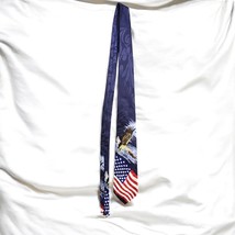 Steven Harris American Flag Flying Eagle Tie Polyester Office Casual Business 58 - £8.06 GBP