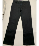 NYDJ Womens Sz 14 Black Jeans Beaded embellished Skinny Lift Tuck Crystals - £16.46 GBP