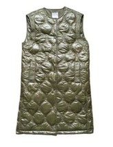 Joie Aria Olive Quilted Sleeveless Long Vest Jacket Size S NWOT - £52.81 GBP