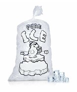 1000 10 lbs Pure Plastic Ice Bags Store Machine Commercial Printed 11x22 - £151.49 GBP