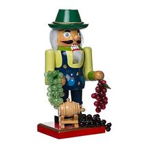 Winemaker with Wine Barrel and Grapes Wooden Christmas Nutcracker - $41.56