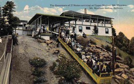 Governors of 22 States Upper Station Mt Manitou Incline Railroad CO postcard - £5.84 GBP