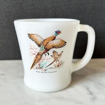 Vintage Fire King Anchor Hocking Mug Coffee Cup D Handle Ring Necked Phe... - $15.15