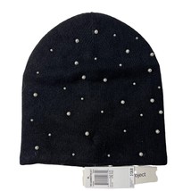The Cashmere Project Black Hat with Pearls New - £61.03 GBP