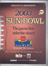 2003 Sun Bowl Game Program Oregon Minnesota - £65.79 GBP