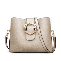 ER  New Chic Women Bucket bag Glossy Fashion Lady Messenger Bags Female Large Ca - £75.08 GBP