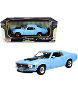 1970 Ford Mustang Boss 429 Light Blue 1/18 Diecast Model Car by Motormax - £40.82 GBP