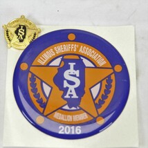 Illinois Sheriff&#39;s Assn Metal Colorful Pin Back Lapel Pin  Vintage Colle... - $10.77