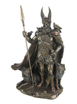 Norse God Odin Bronze Finish Statue Viking Pagan - £70.82 GBP