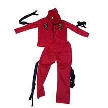 Kids&#39; Fire Dragon Ninja Two Piece Costume/Disguise in Red/Black Size XL (14-16) - £21.51 GBP