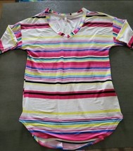 Cool melon large Striped Short Sleeve Shirt - £6.77 GBP