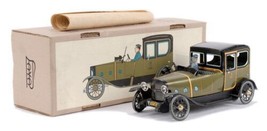 Vintage Tin Windup PAYA Spain I-972 Green LIMOUSINE w/ Chauffeur Driver 10&quot; - £358.87 GBP