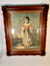 Magnificent Victorian Framed Print, &quot;Chums&quot; Jane Freeman, Fabulous Period Frame - £83.71 GBP