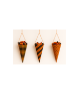 Halloween Victorian Hanging Cone Templates Set of 5 Plaids Dots Stripes ... - $6.93 CAD