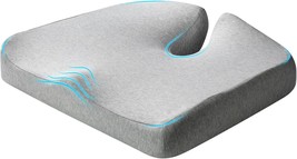 Extra-Large Memory seat Cushion 21.5 * 17.7 * 4 inches (Light Grey) - £15.51 GBP