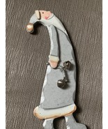 Santa wood silver ornament figurine - $379.94 MXN