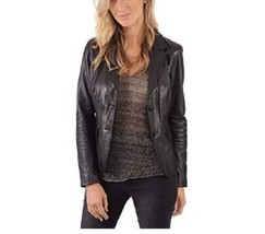 Leather Blazer Coat Jacket Women Lambskin Ladies Trench Biker Kim Fit Up... - £29.68 GBP+