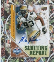 Michael Johnson Bengals DE 2009 Upper Deck Draft Scouting Report Auto #08/25 - £10.51 GBP