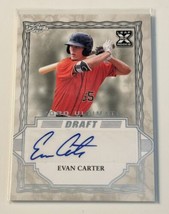 Evan Carter RC Auto 2020 Leaf Ultimate Draft Platinum Spectrum XRC - MLB Rangers - £58.93 GBP