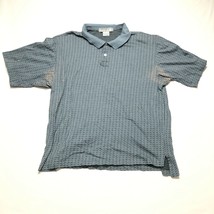 Tiger Woods Polohemd Herren XL Blau Kariert Kurze Ärmel Logo Kragen Golf - $11.86