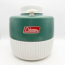 Vintage Coleman Green &amp; White 1 Gallon Picnic Water Cooler Jug USA - £19.29 GBP