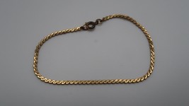 Vintage 12k Gold Filled S Link Bracelet 6 5/8&quot; x 2mm - £23.81 GBP