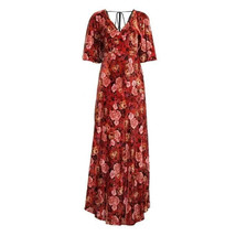 NWT Johnny Was Jade Alanis Maxi in Red Floral Velvet V-neck Dress L $565 - $160.00