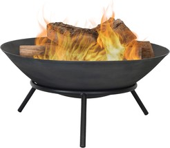 Sunnydaze Cast Iron Fire Pit Bowl - Outdoor 22 Inch Fireplace - Wood Burning - £78.07 GBP