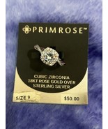 Primrose Cubic Zirconia 18KT Rose Gold Over Sterling Silver Size 9 - $470.22 MXN