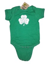 Screen Printed Distressed Shamrock Baby Bodysuit 6m 12m 18m 24m Irish Green - £11.02 GBP