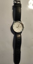 DKNY Men’s Chronograph Watch. Silver. white dial. . NY-1124 rare black strap - £41.62 GBP