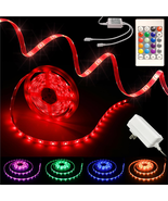 16.4FT RGB LED Strip Lights | Color Changing + Remote | 12V PU Coated Li... - $31.81 CAD
