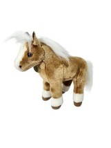 Miyoni Brown Horse Plush Stuffed Animal by Aurora 11&quot; White Mane Pony Realistic - £9.75 GBP