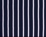 Interlock Knit Navy and White Stripes Striped 60&quot; Fabric by the Yard D44... - £7.77 GBP