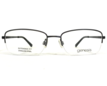 Genesis Groß Brille Rahmen G4036 015 GUNMETAL Halbe Felge 57-19-145 - £44.03 GBP