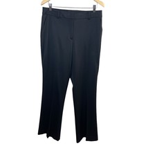 St. John Dress Pants Womens 10 Black Wool Stretch Straight Leg Professional - £35.42 GBP