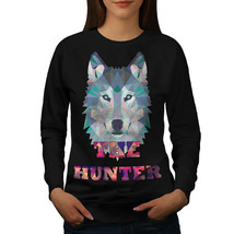 Wellcoda Wolf Hunter Nature Womens Sweatshirt, Spiky Casual Pullover Jumper - £23.10 GBP+